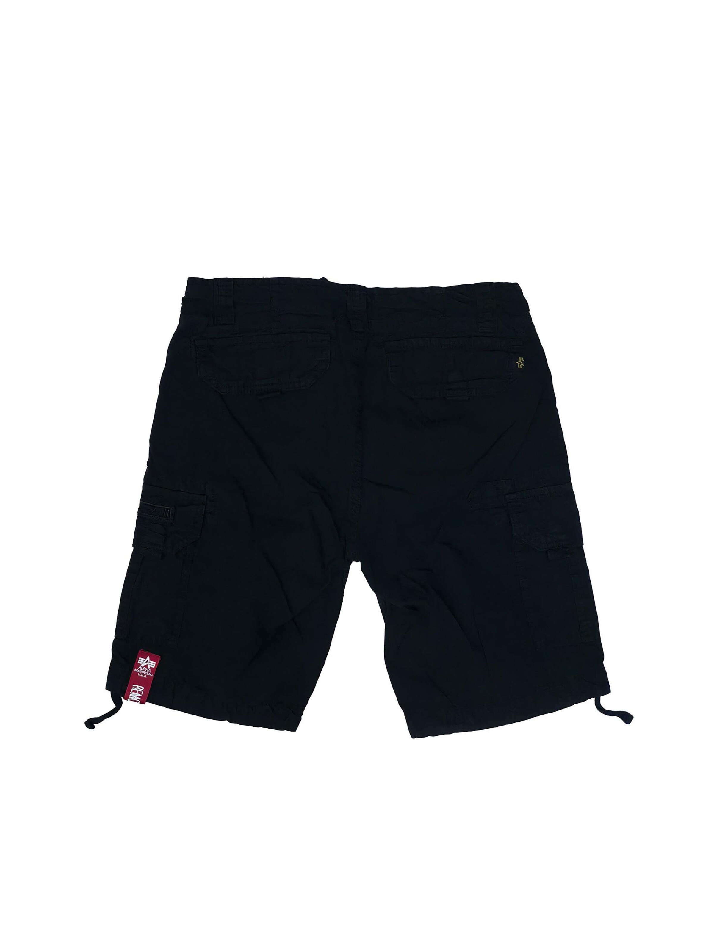 ALPHA INDUSTRIES Regular Cargohose 'Stream' in Schwarz