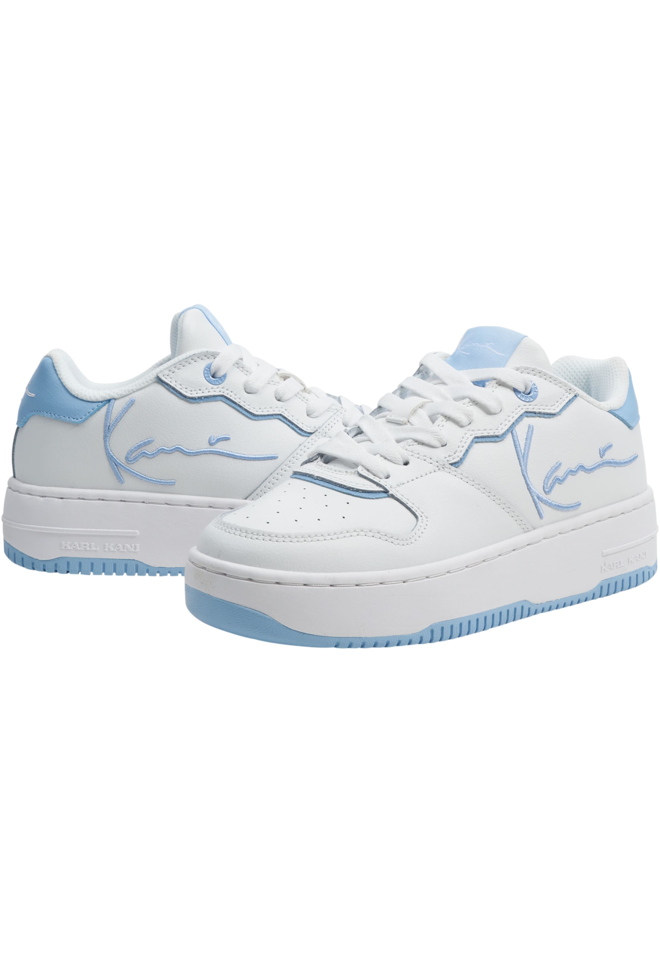 Karl Kani Platform trainers in White