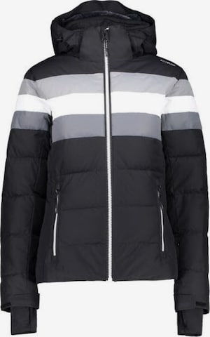 CMP Outdoor Jacket ' Zip Hoodie Twill ' in Black: front