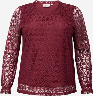 ONLY Carmakoma Bluse 'EMILA' in Rot: predná strana