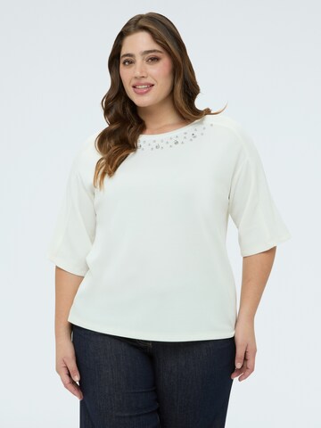 Pull-over Fiorella Rubino en blanc : devant