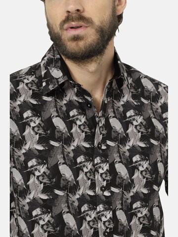 BABISTA Regular fit Button Up Shirt ' Stilanova ' in Black