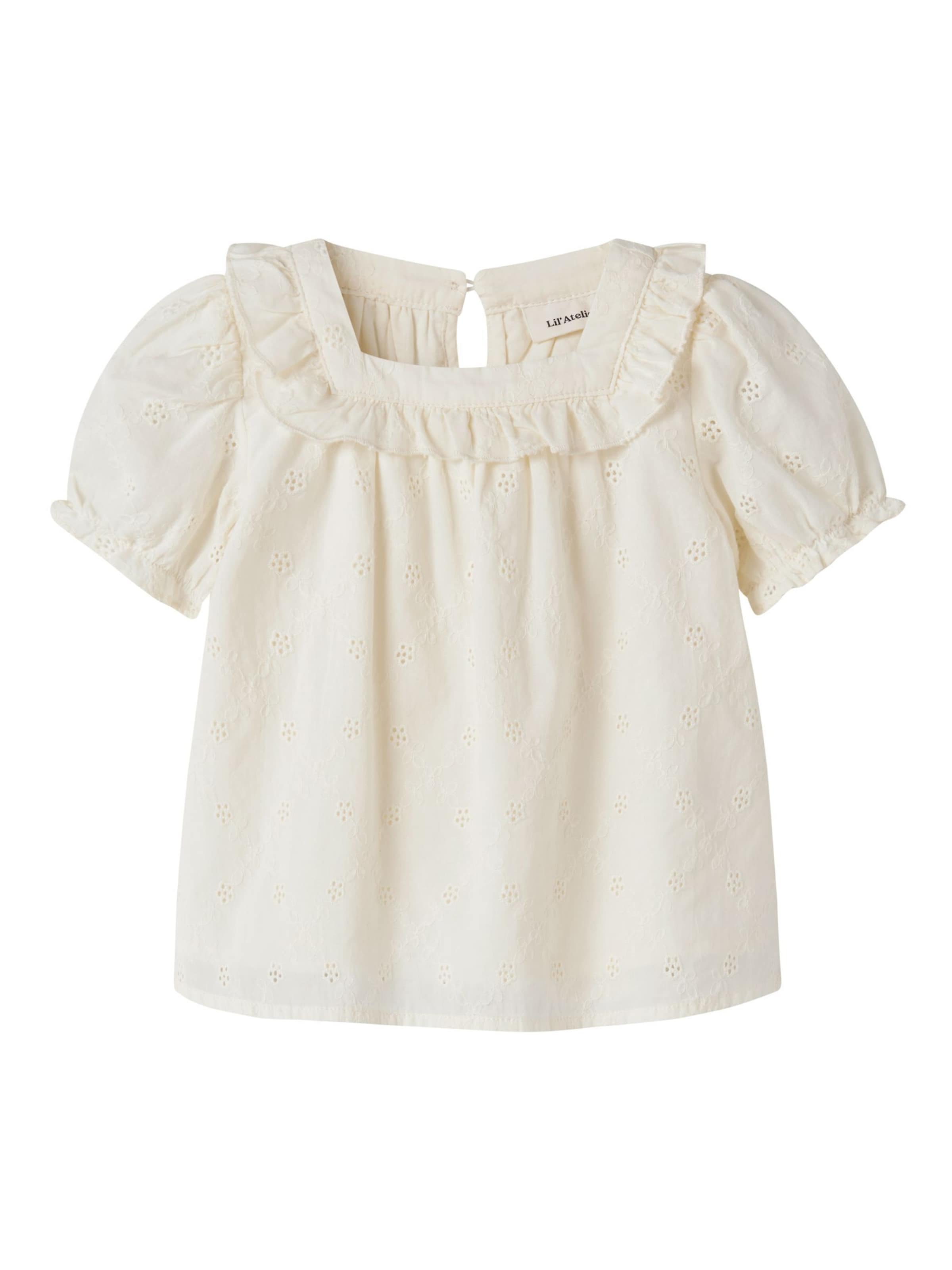 Lil'Atelier Blouse in White: front