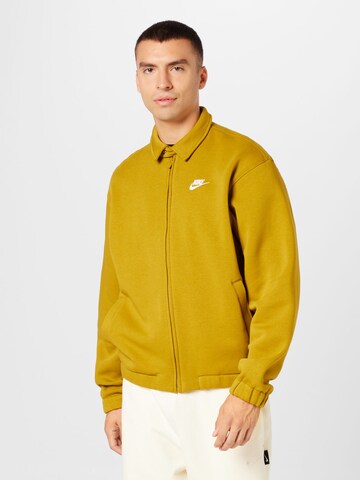 Nike Sportswear Sweat jacket 'HARRINGTON' in Yellow: front