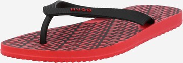 HUGO T-Bar Sandals 'Dave' in Black: front