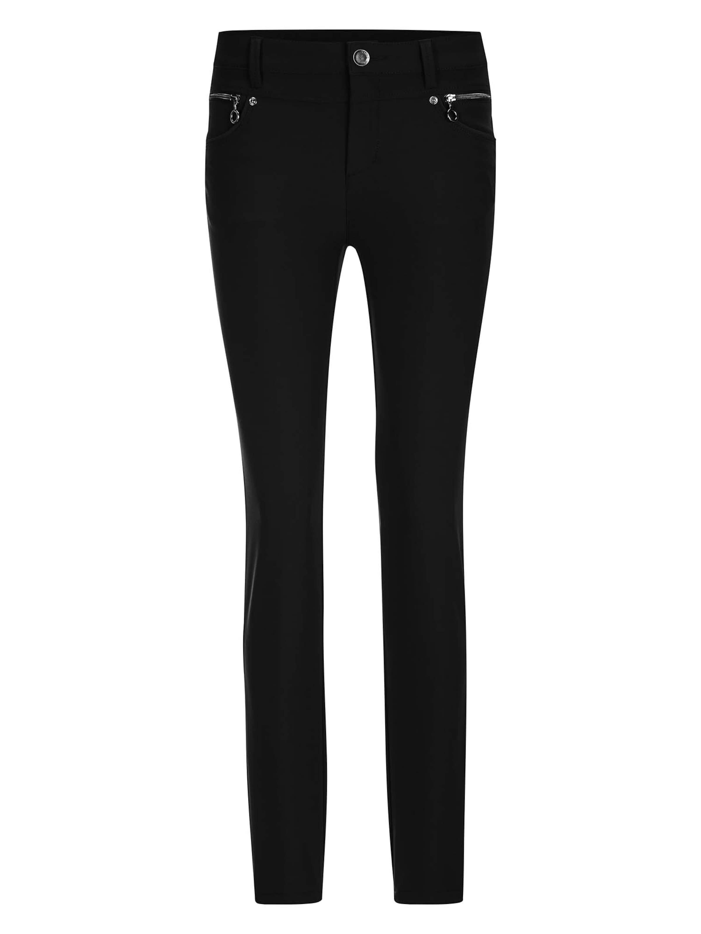 MADELEINE Slimfit Hose in Schwarz: Vorderseite