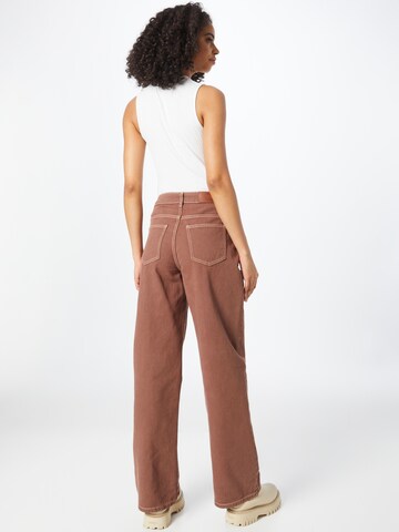 Noisy may Wide leg Jeans 'Amanda' in Brown