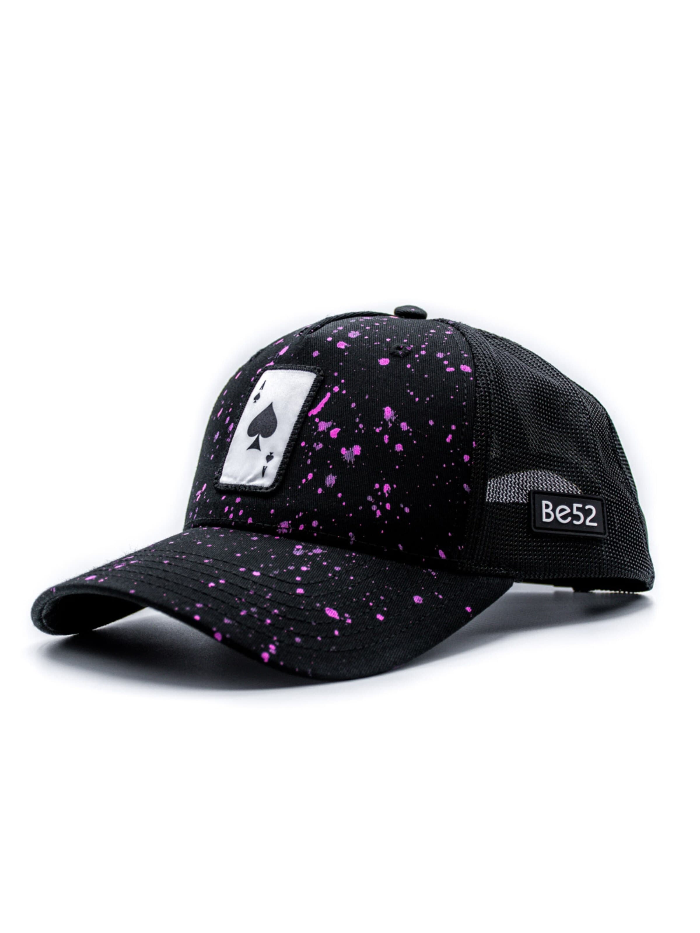 Be52 Cap 'Ace splash premium'‌‌‌‌ in Schwarz: Vorderseite