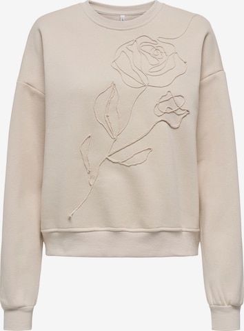 Sweat-shirt 'ONLElisanna' Only Tall en beige : devant
