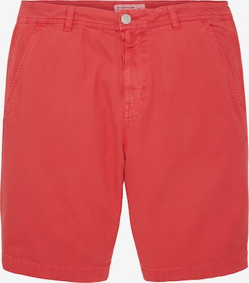 Pantalon chino TOM TAILOR en rouge : devant