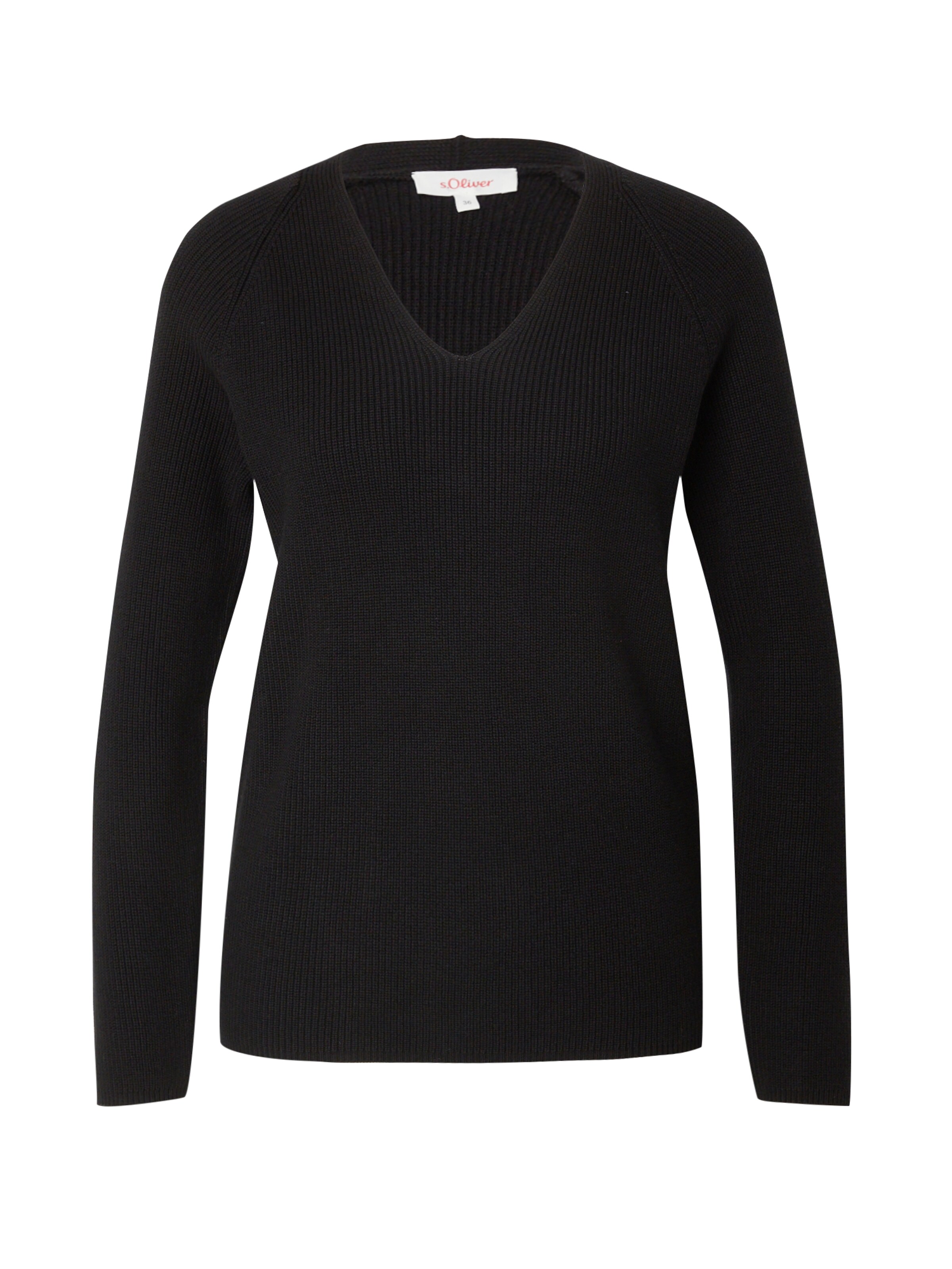 s.Oliver Pullover in Schwarz: Vorderseite