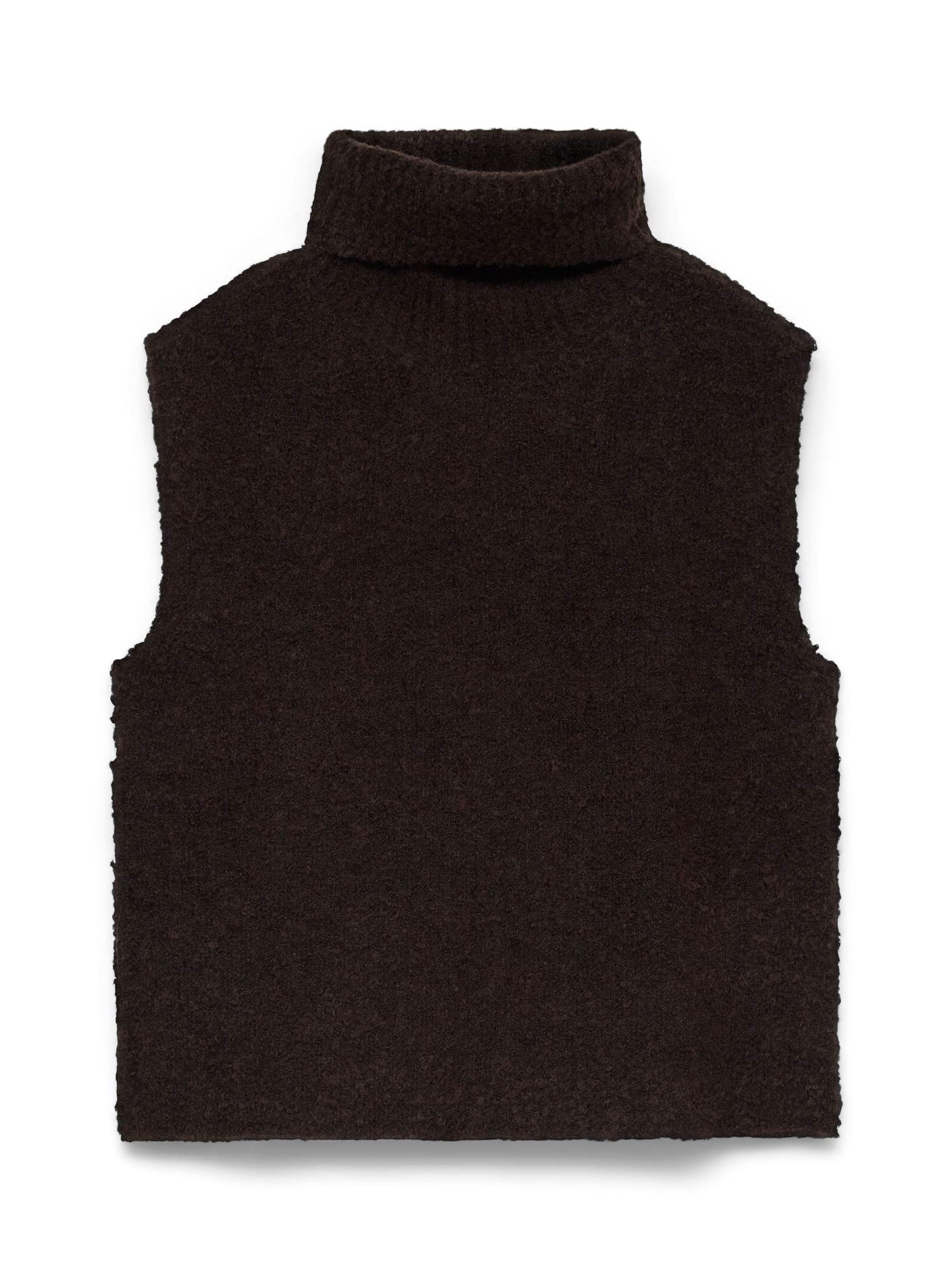 VERO MODA Gebreid vest 'VMEverlee' in Bruin: voorkant