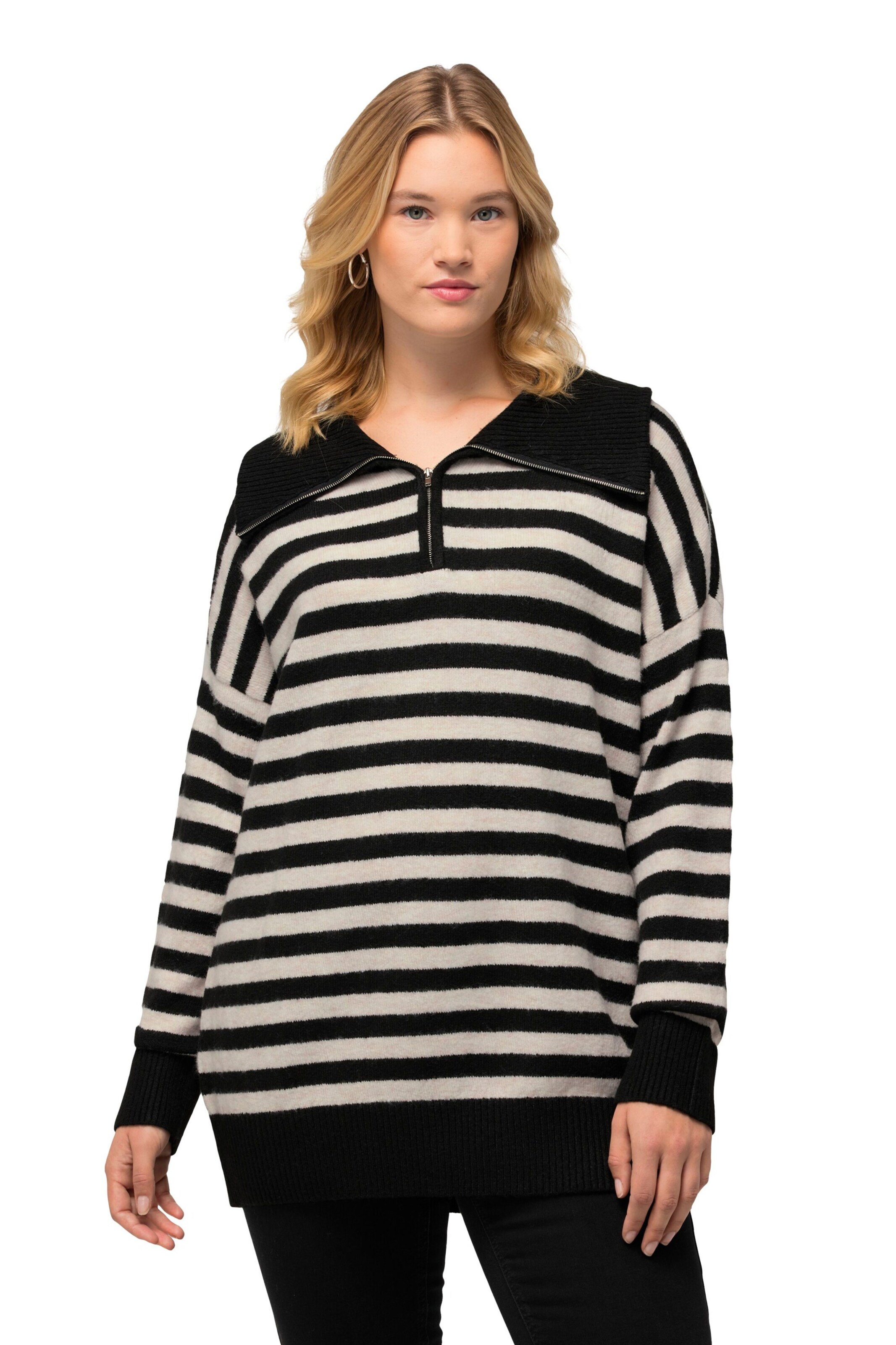 Ulla Popken Pullover in Schwarz: Vorderseite