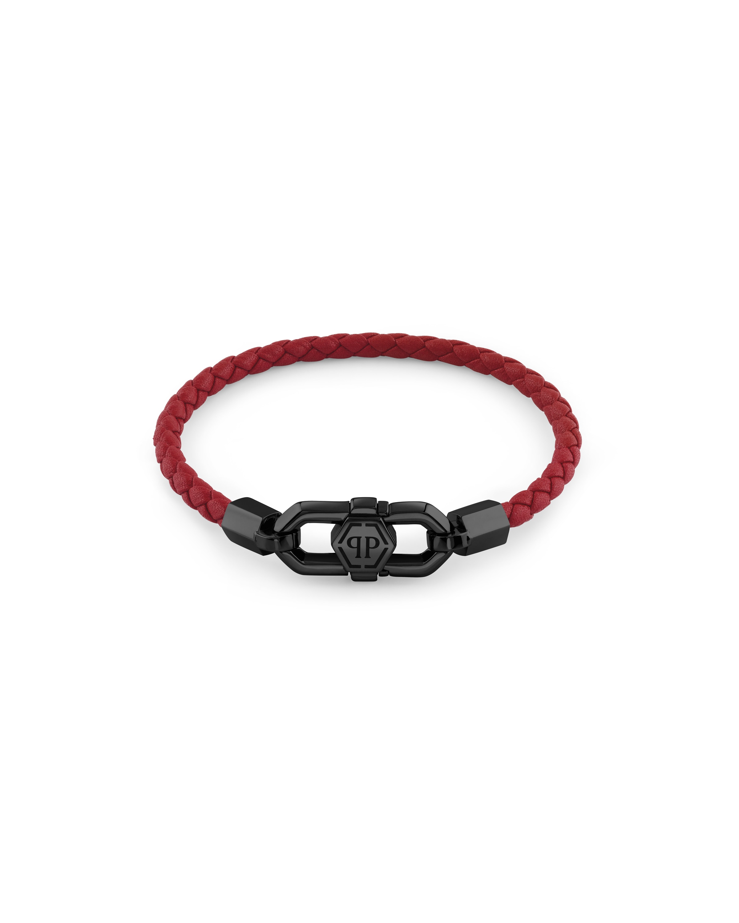 Philipp Plein Jewellery Armband 'Plein Edge' in Rood: voorkant