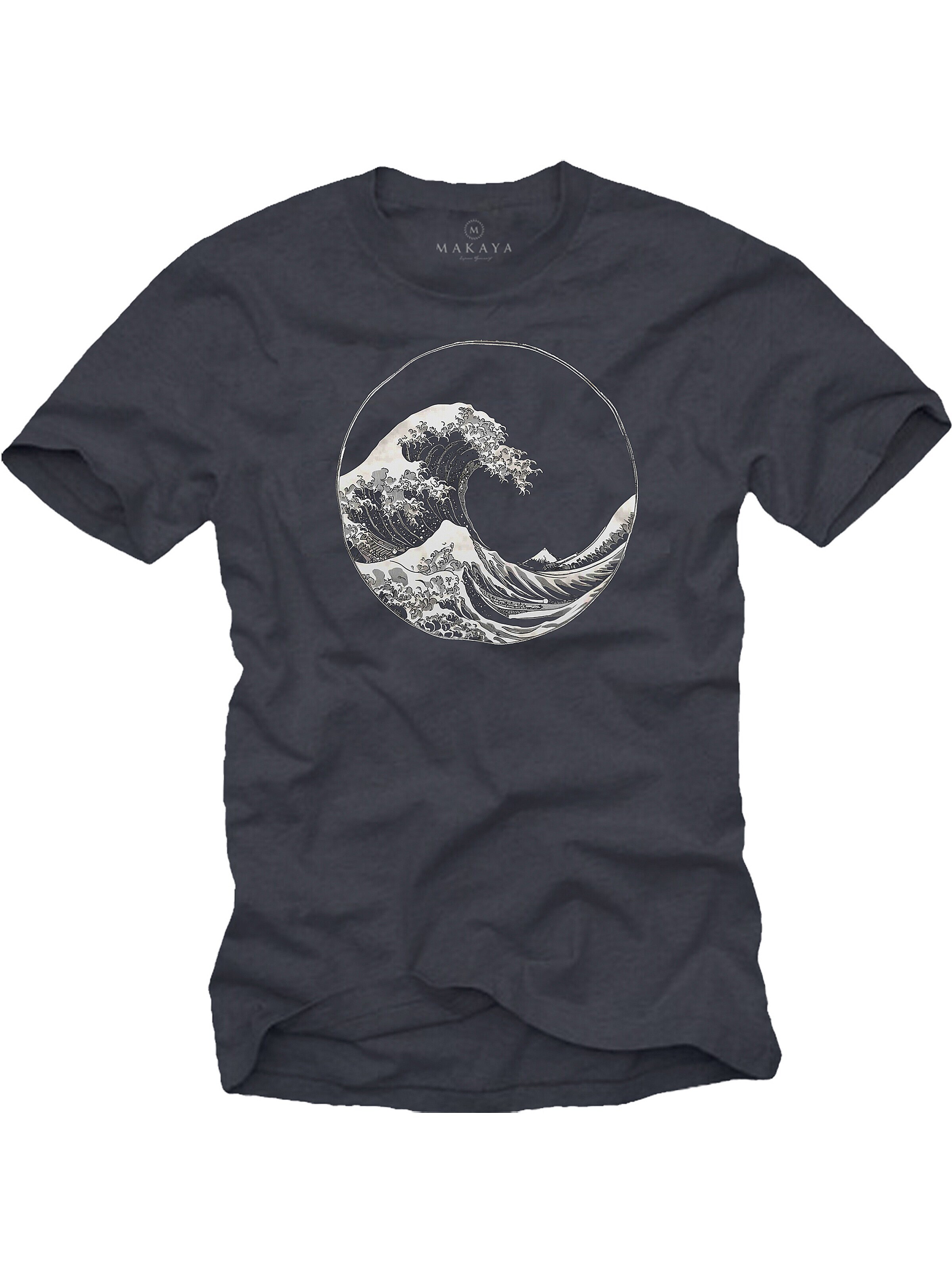 MAKAYA Shirt 'Kawanga Welle' in Grey: front