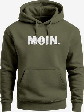 Neverless Sweatshirt 'Moin Anchor' in Green: front