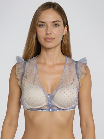 Blouse folklorique 'Genta' SPIETH & WENSKY en bleu : devant