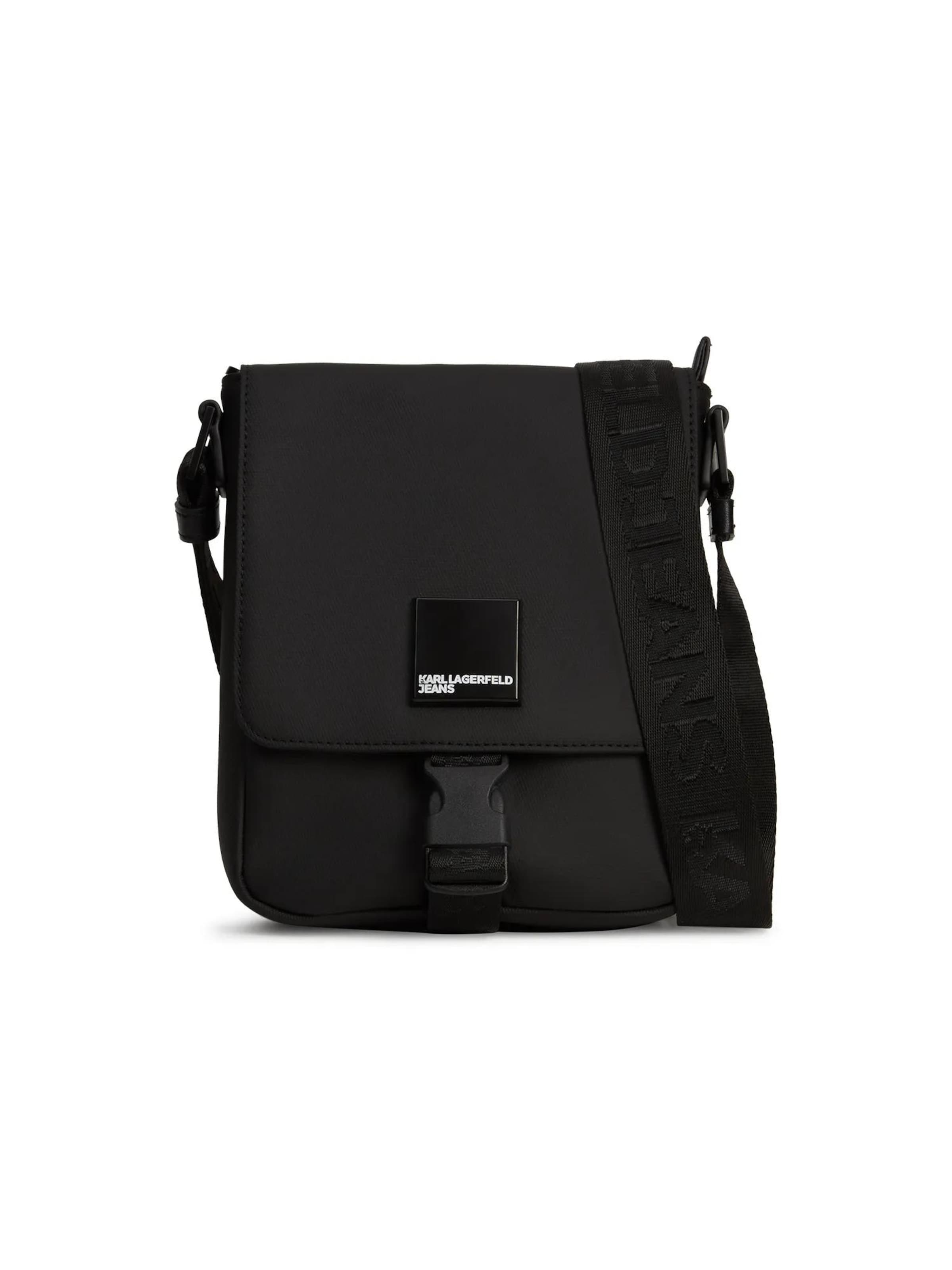 KARL LAGERFELD JEANS - Bolso de hombro 'Venture' en negro: frente