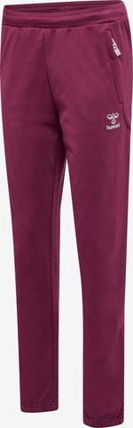 Hummel Tapered Workout Pants 'Move Grid' in Purple