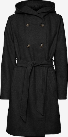 Vero Moda Curve Between-Seasons Coat 'VINCEFIONA' in Black: front