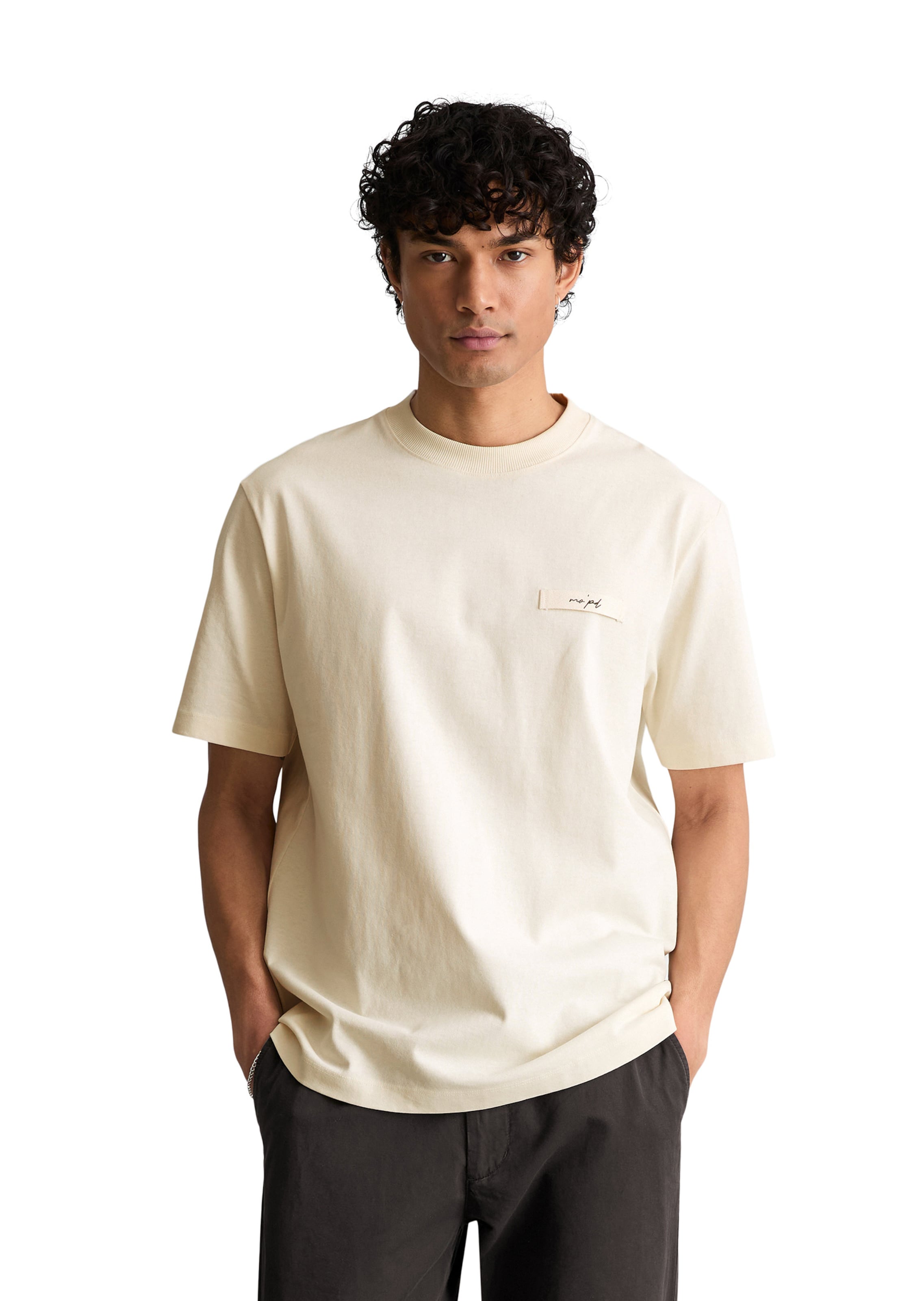 Marc O'Polo DENIM Shirt 'DfC' in Beige: voorkant