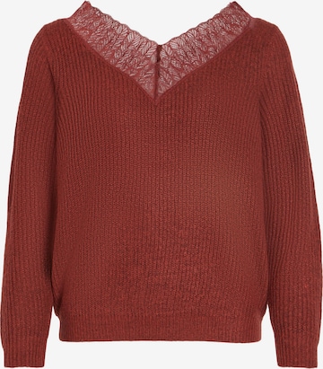 VILA - Pullover 'Glacy' em vermelho: frente