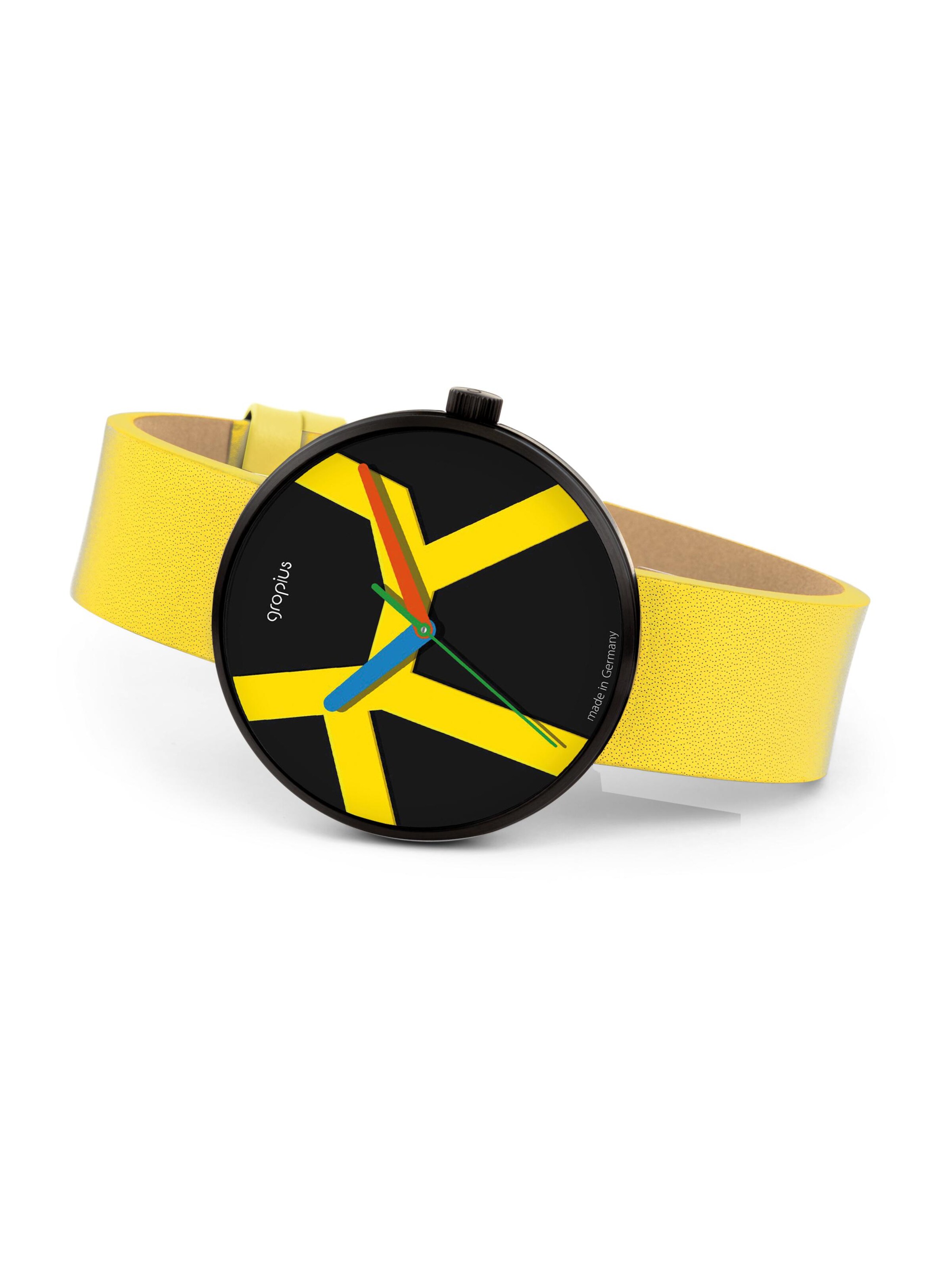 WALTER GROPIUS Analog Watch 'MOVE' in Yellow