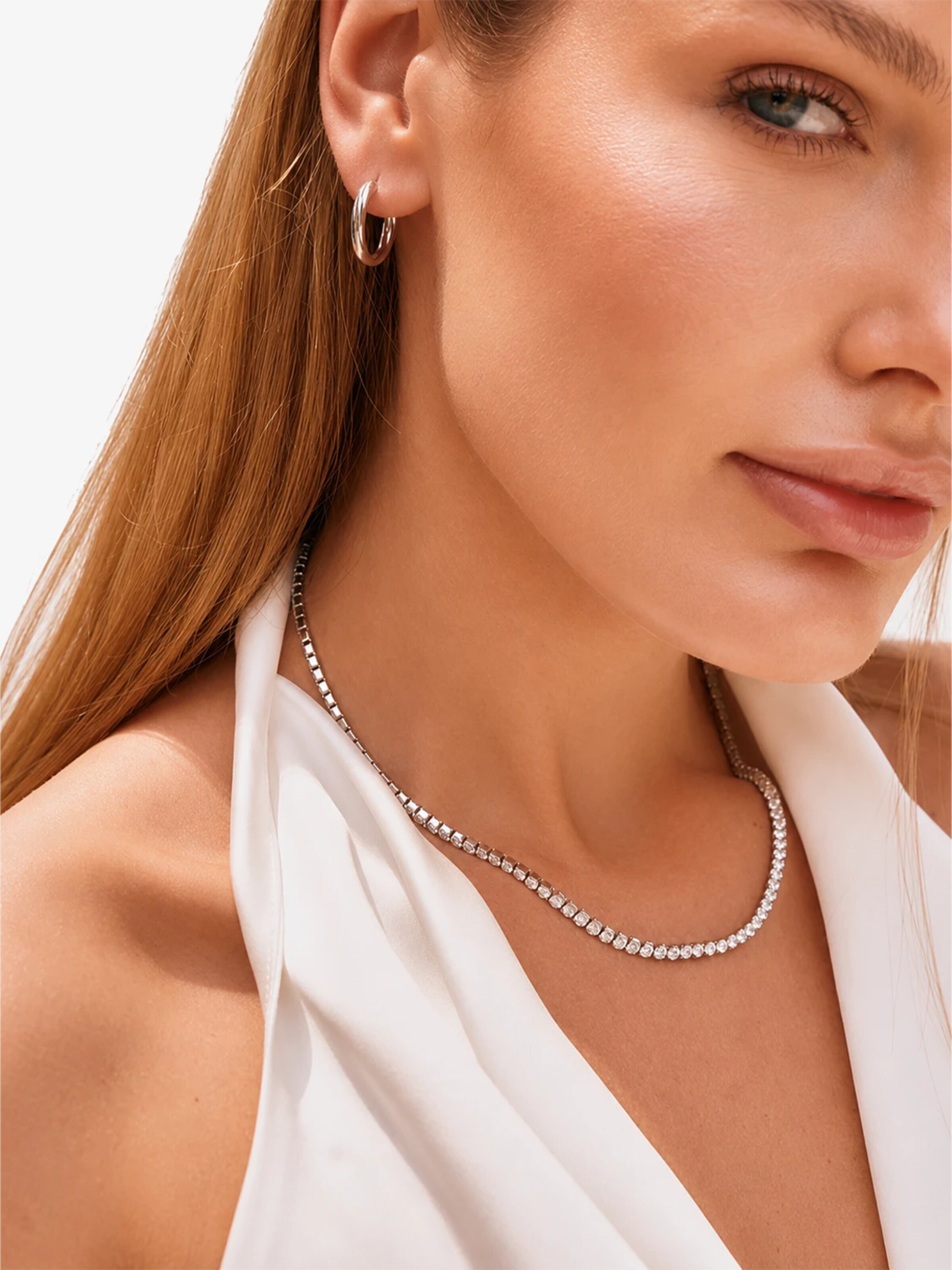 BURKER Watches Necklace 'Ava' in Silver: front