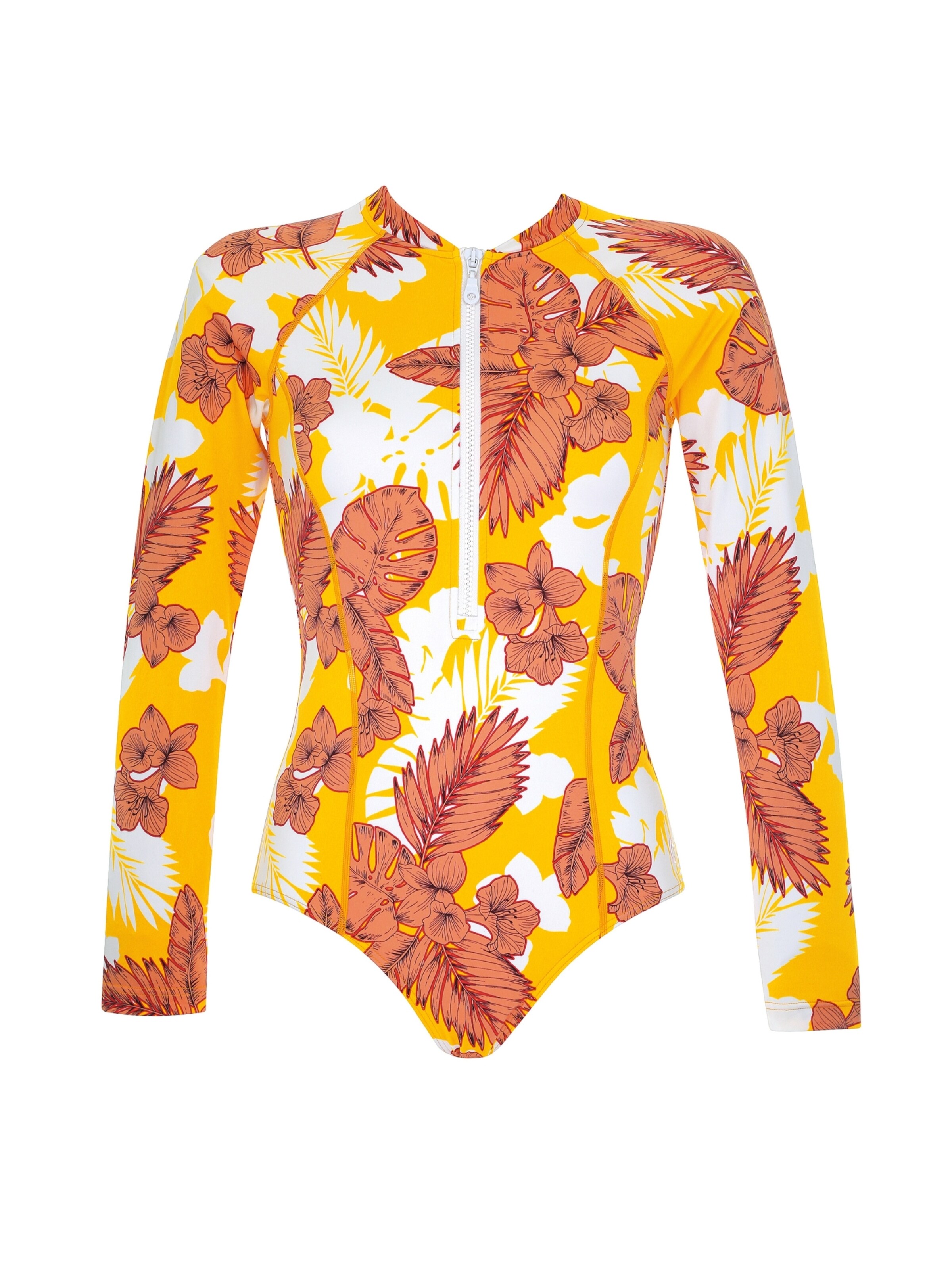 OLYMPIA Badeanzug in gelb / flieder / beere / weiß, Produktansicht