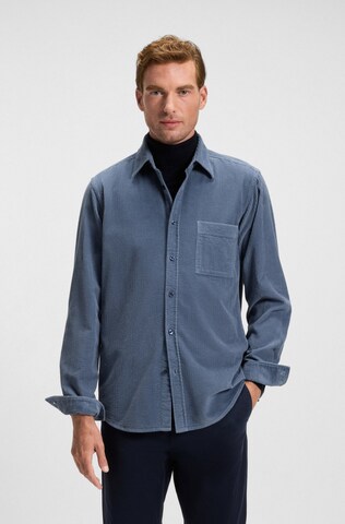 BOSS Orange Regular fit Business Shirt in Blue: front