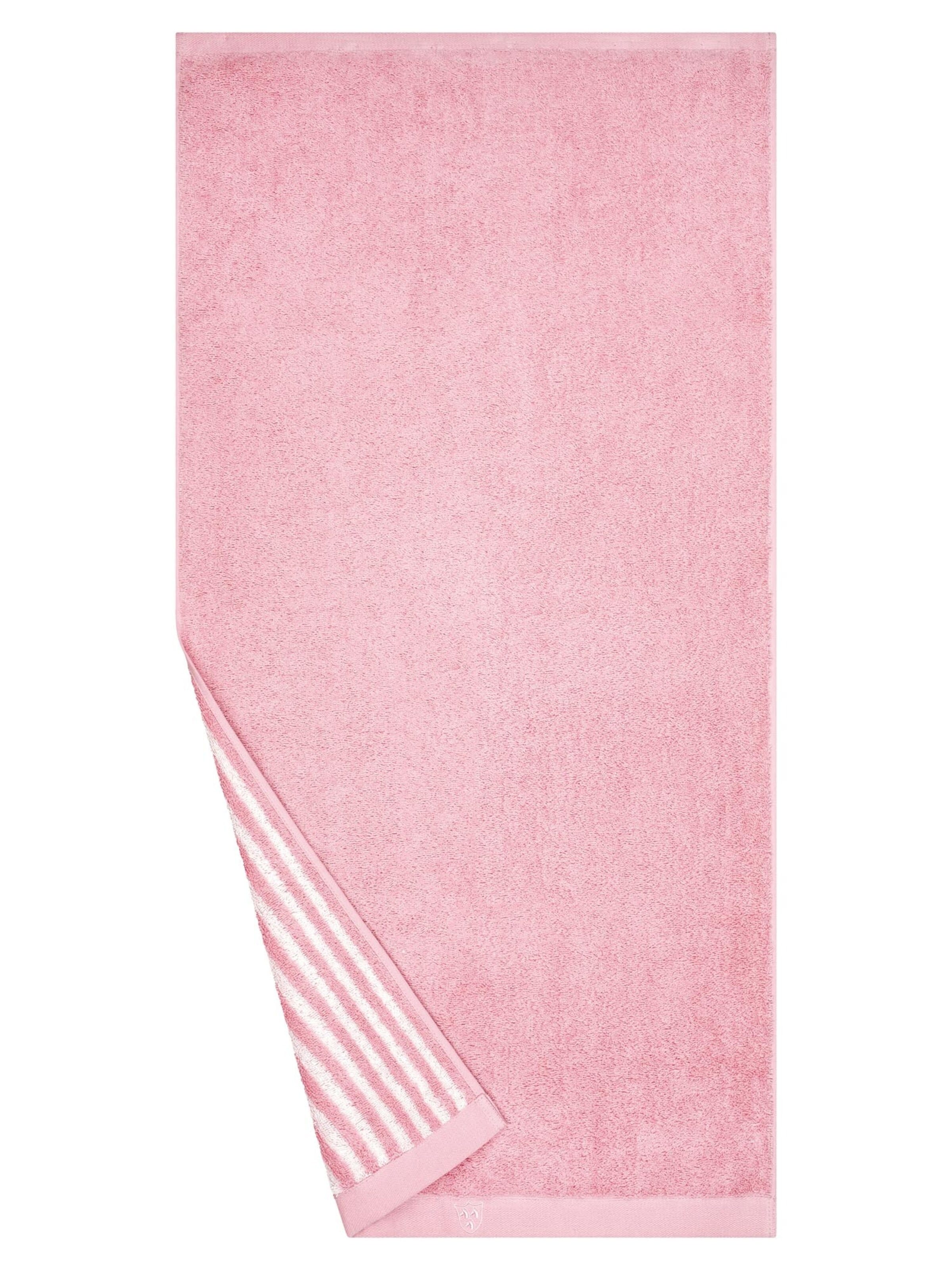ROSS Towel 'Doubleface Stripes' in Pink