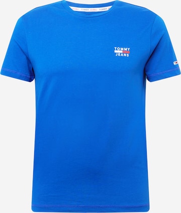 Tricou de la Tommy Jeans pe albastru: față