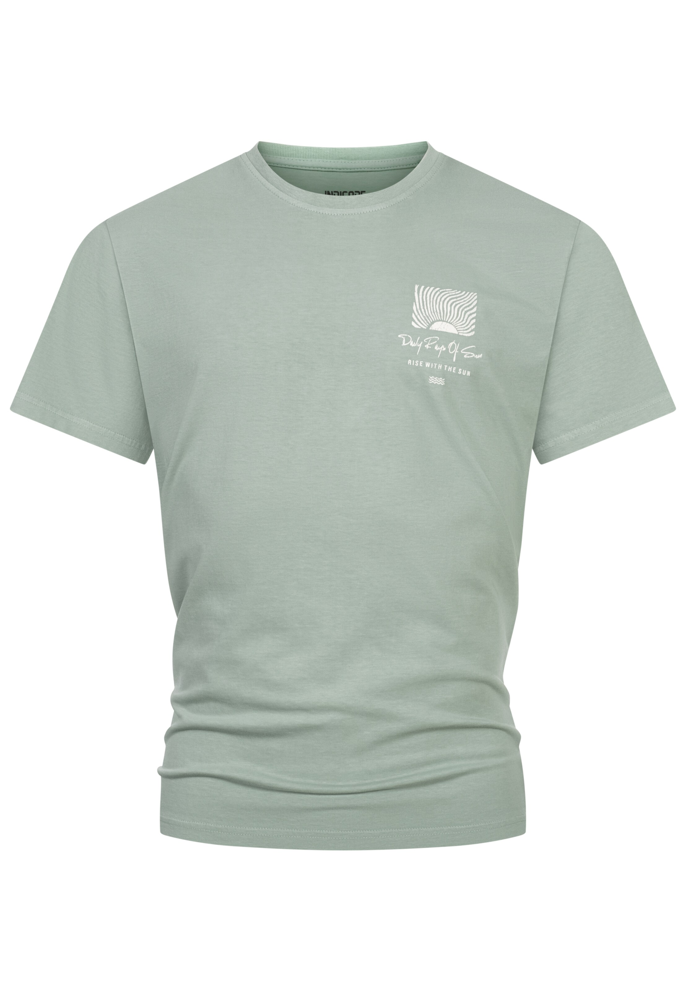 INDICODE JEANS Shirt 'Blank' in Groen: voorkant