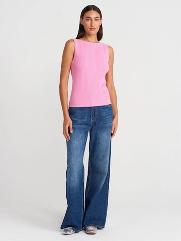 Top in maglia di Dilvin in rosa