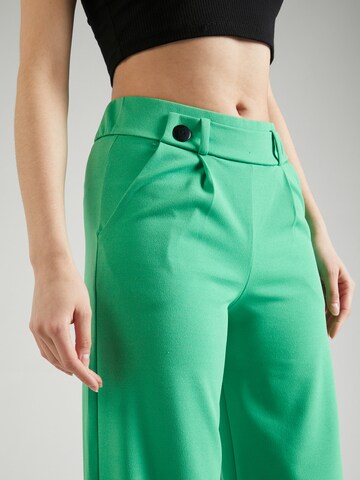 JDY Wide leg Pleat-Front Pants 'GEGGO' in Green