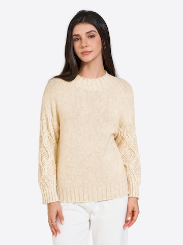Pull-over Imily Bela en beige : devant