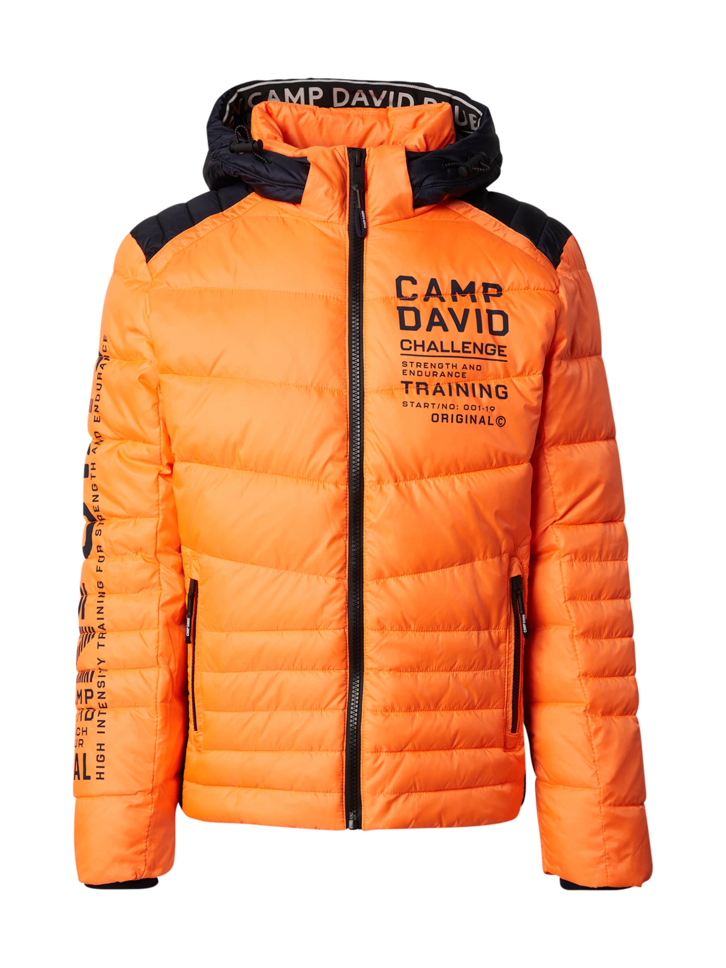 CAMP DAVID Winter Jacket in Orange: front