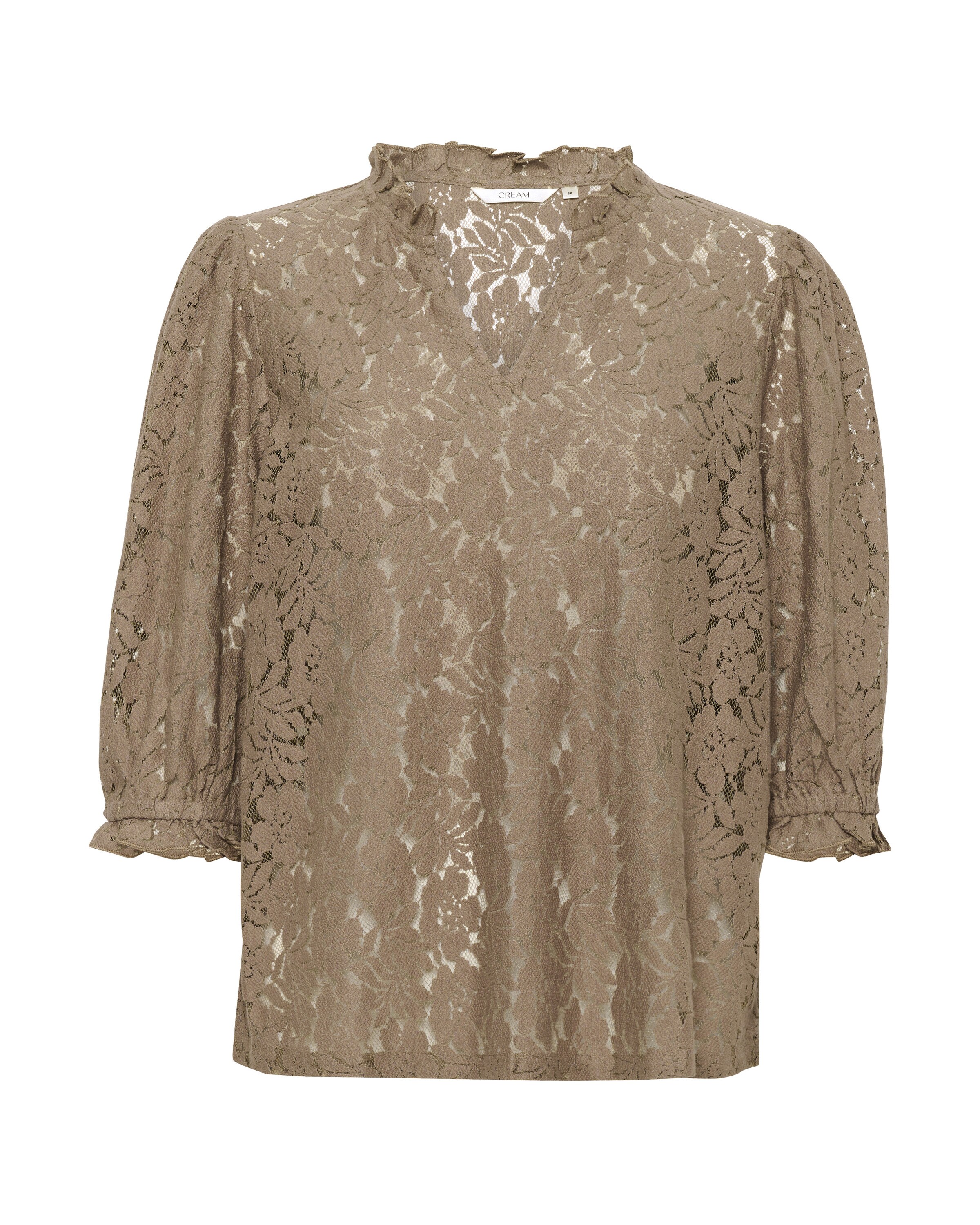 Cream Blouse 'Kaspis' in Beige: front