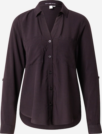 Chemisier QS en noir : devant