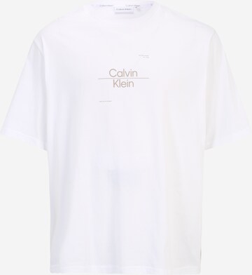 Calvin Klein Big & Tall Shirt in White: front