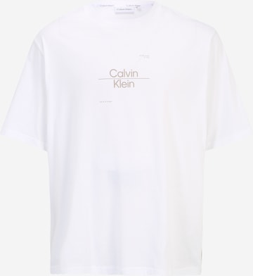 Calvin Klein Big & Tall - Camisa em branco: frente