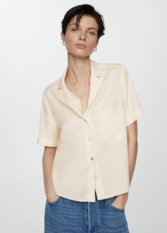 Chemisier 'Moma' MANGO en blanc : devant