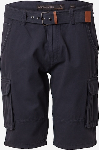 INDICODE JEANS Regular Cargo trousers 'Monroe' in Blue: front