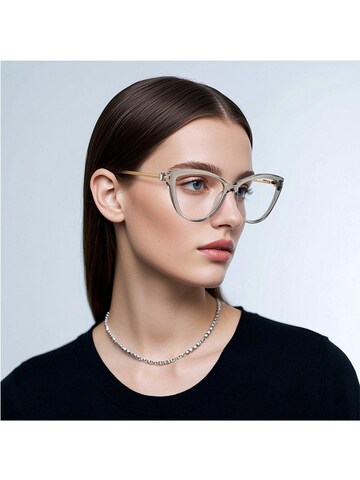 Lunettes de soleil 'Damen Cat-eye Blaulichthemmende Brillen Für Frauen Overhunk' VEYREY en gris : devant