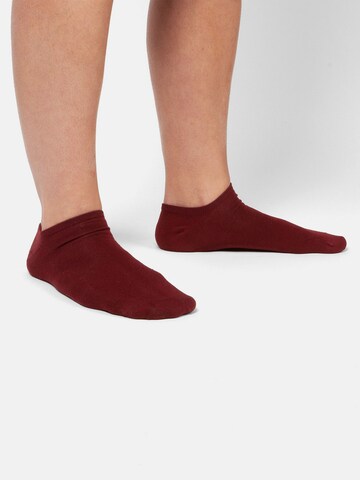 DillySocks Enkelsokken in Rood: voorkant