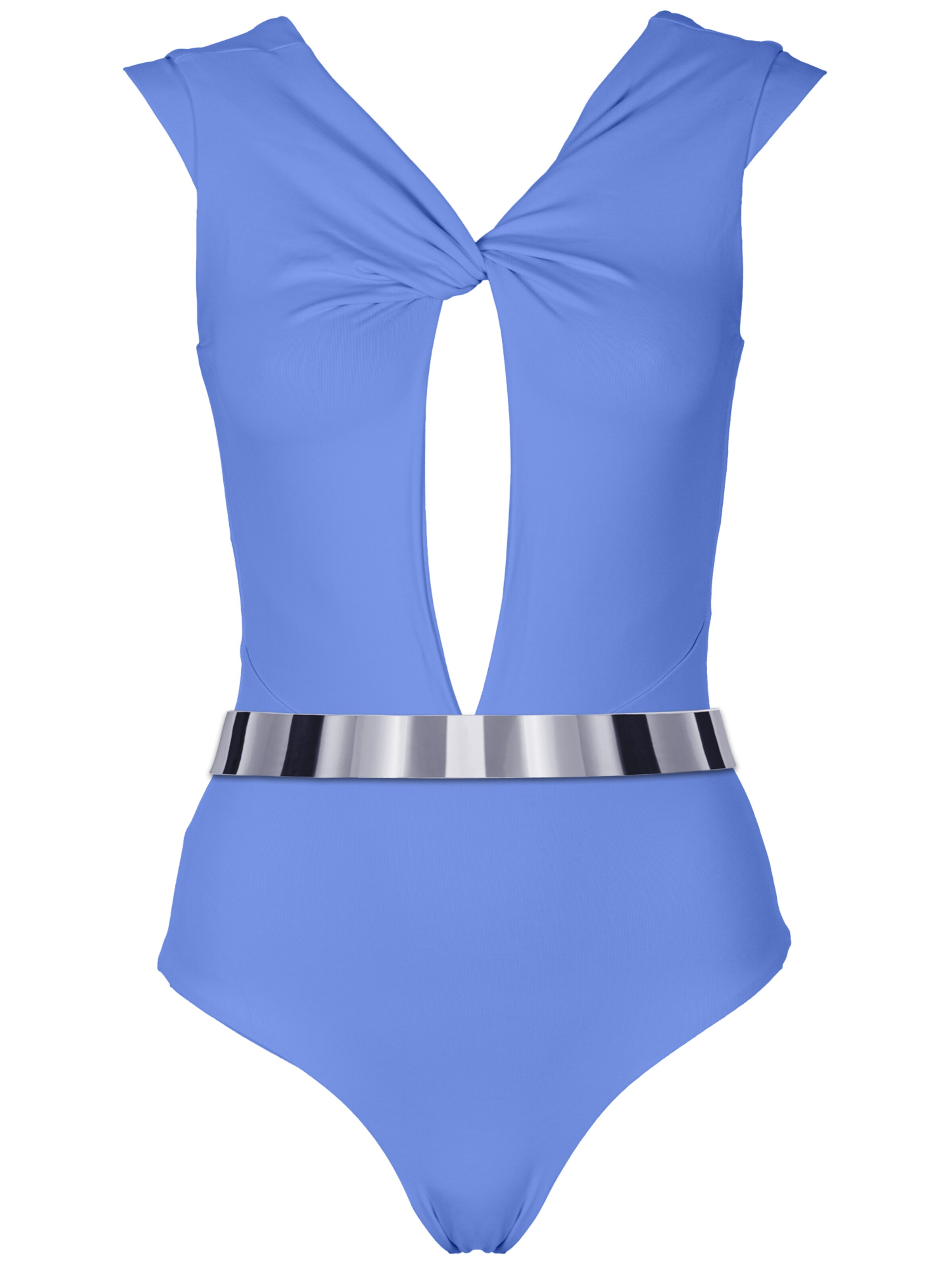 SEA ME SWIM High neck Badeanzug 'COTE D'AZUR Silver Edition'‌‌‌‌‌‌‌‌‌ in Blau