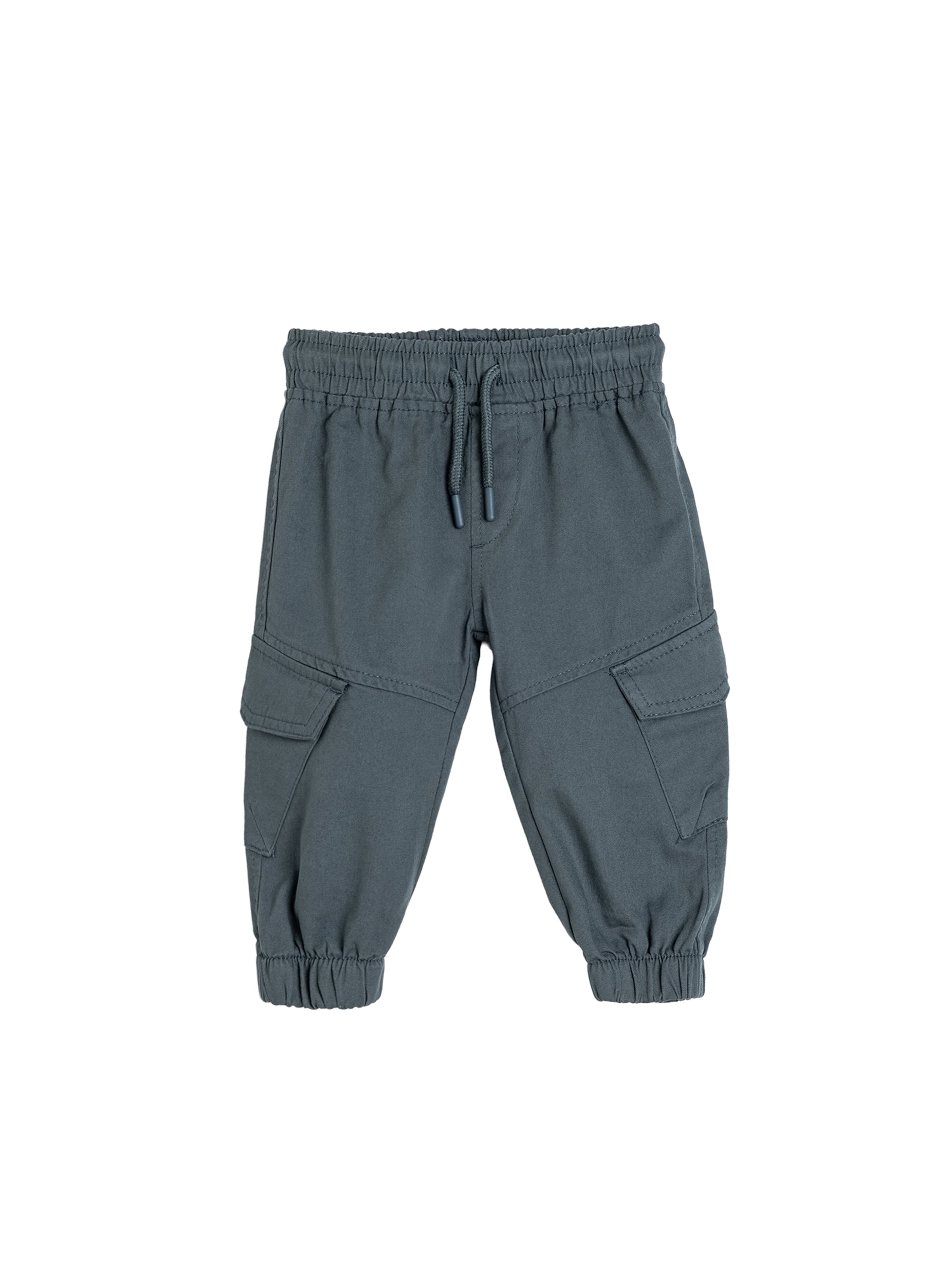 Koton Tapered Broek in Groen: voorkant