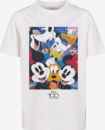 Mister Tee Μπλουζάκι 'Disney 100 Mickey & Friends' σε λευκό: μπροστά