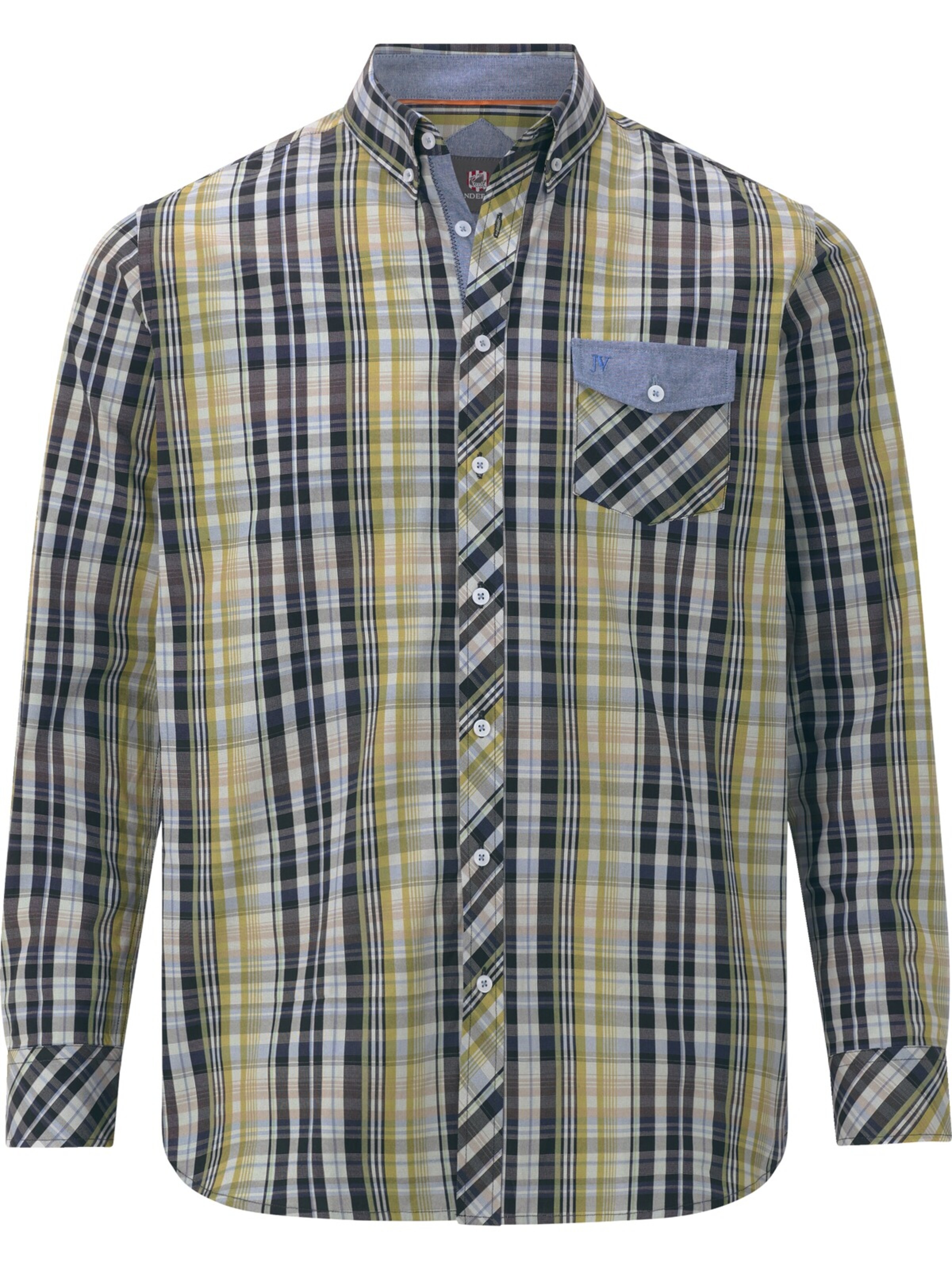 Jan Vanderstorm Comfort fit Button Up Shirt ' Perben ' in Yellow: front