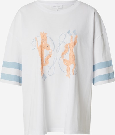 Kamila Šikl Paita värissä vaaleansininen / oranssi / valkoinen, Tuotenäkymä